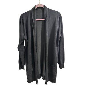 🌸3/$15🌸Black Open Front Cardigan Sweater With Pockets sz M
